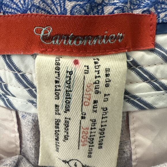 CARTONNIER ANTHROPOLOGIE Womens Pants 4 Blue Charlie Trouser Seashell Preppy - Picture 7 of 15